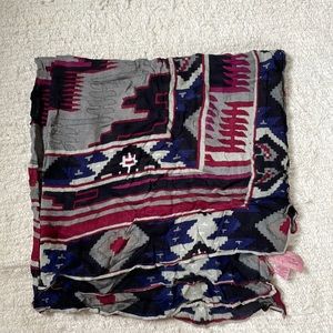 Multicolor aztec print scarf by Theodora & Callum